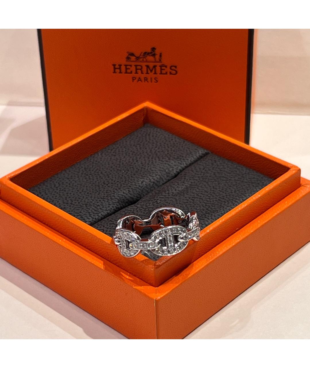 HERMES Серебряное кольцо из белого золота, фото 5