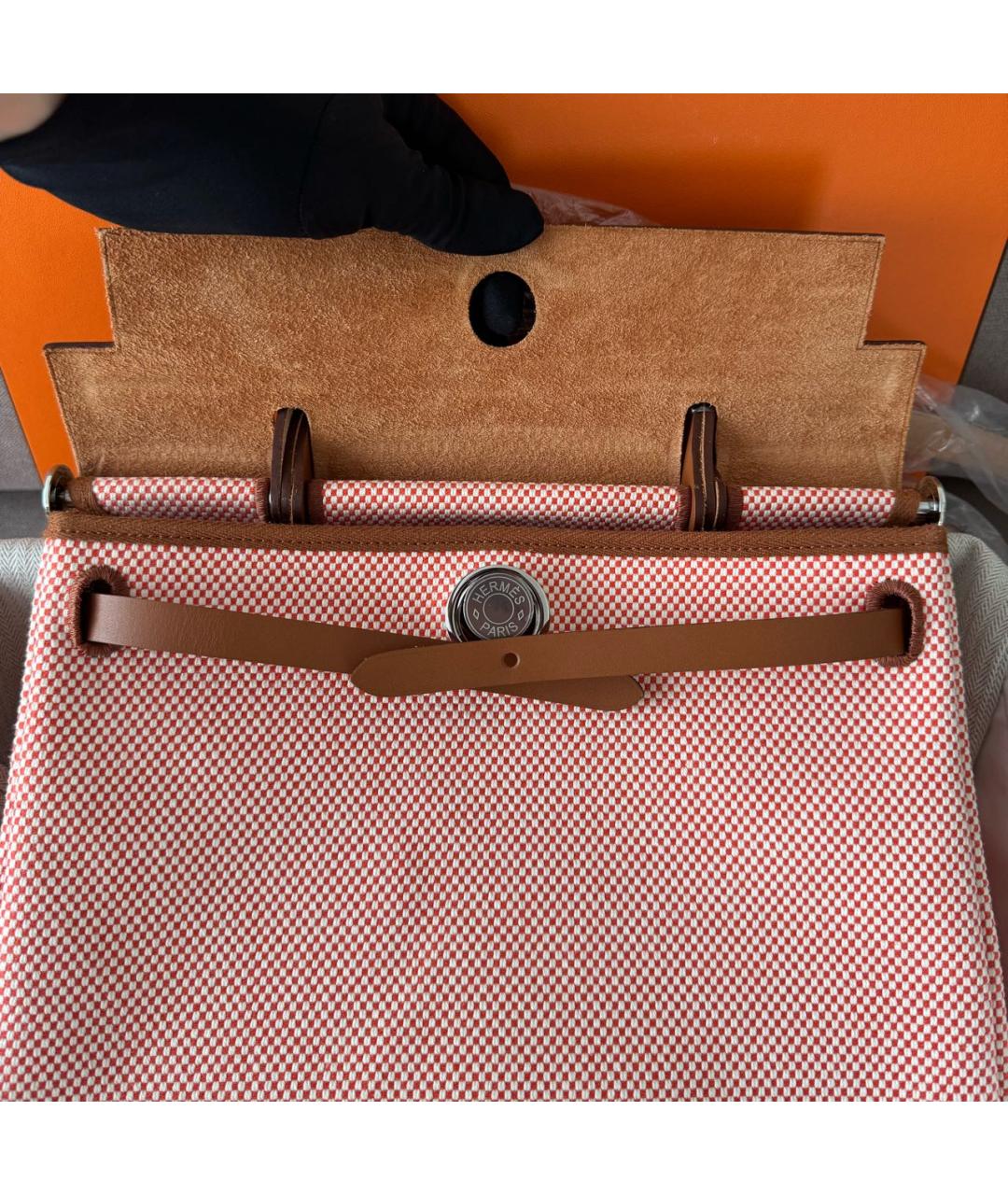 HERMES Бежевая сумка с короткими ручками, фото 4