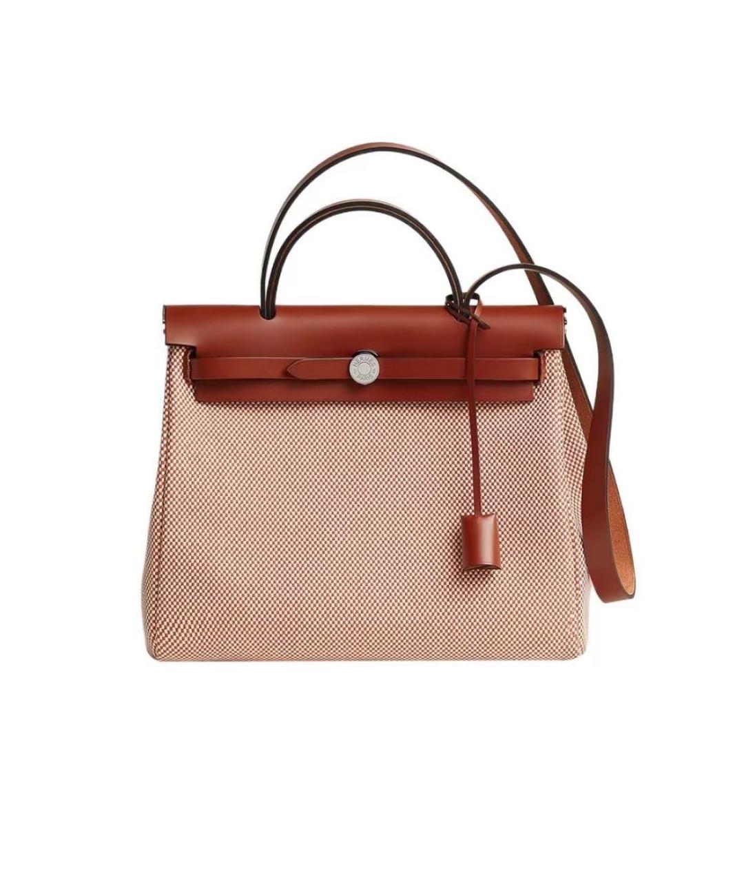 HERMES Бежевая сумка с короткими ручками, фото 9