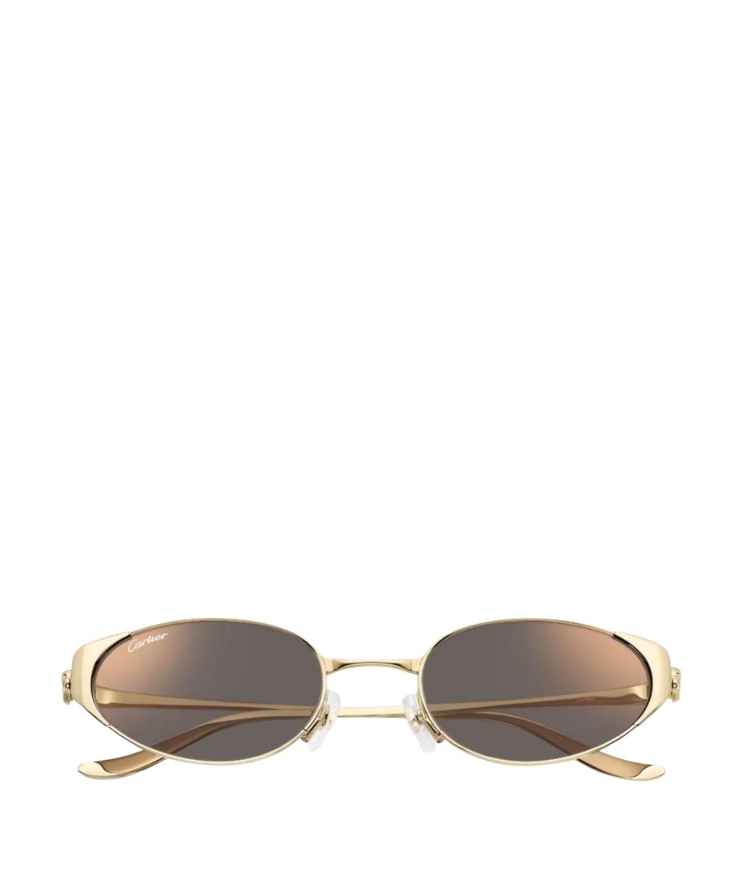 CARTIER Золотые металлические солнцезащитные очки, фото 1