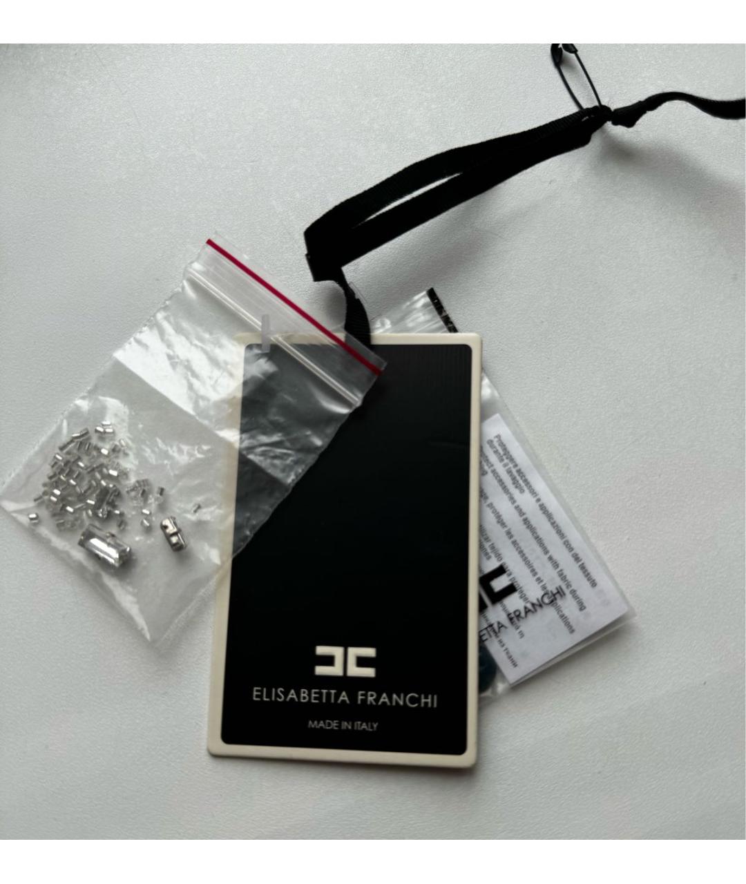 ELISABETTA FRANCHI Бирюзовая полиамидовая блузы, фото 7