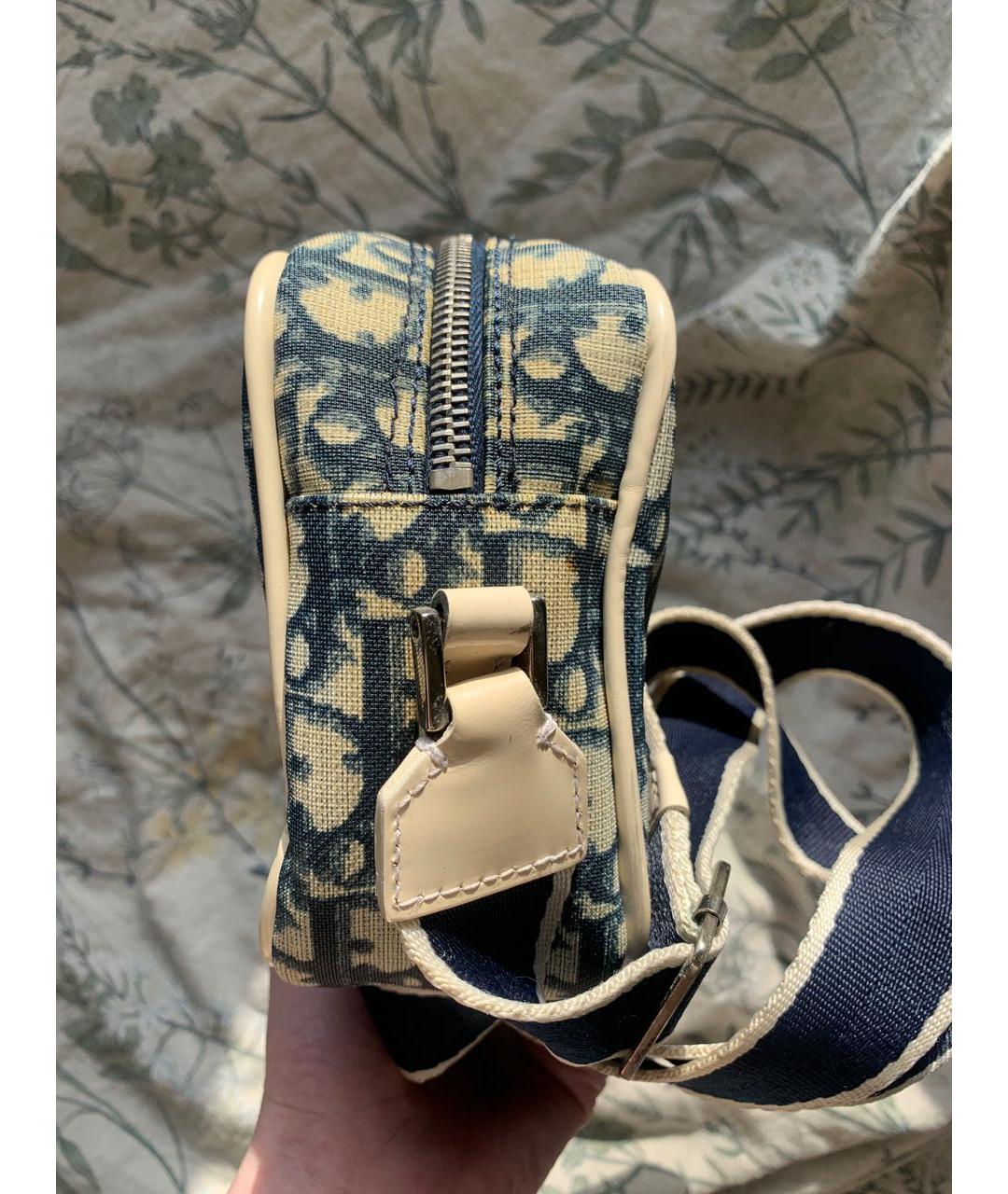 CHRISTIAN DIOR Синяя жаккардовая сумка через плечо, фото 7
