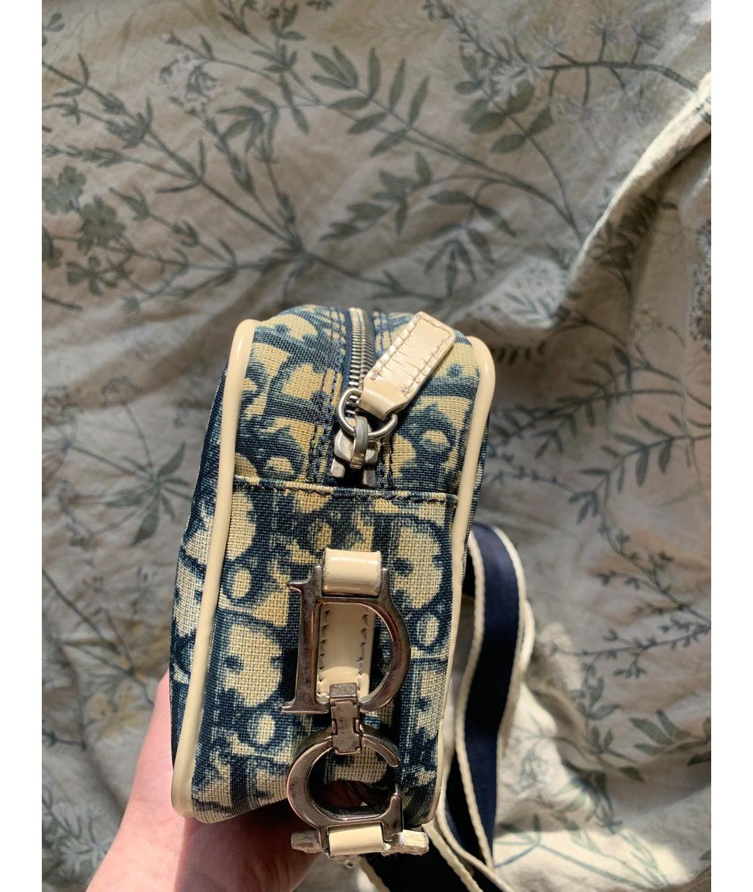 CHRISTIAN DIOR Синяя жаккардовая сумка через плечо, фото 8