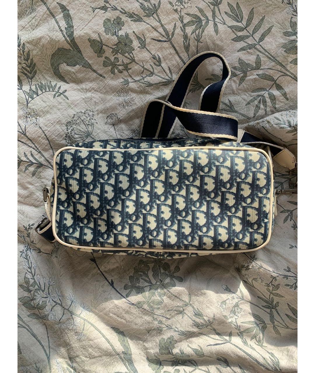 CHRISTIAN DIOR Синяя жаккардовая сумка через плечо, фото 2