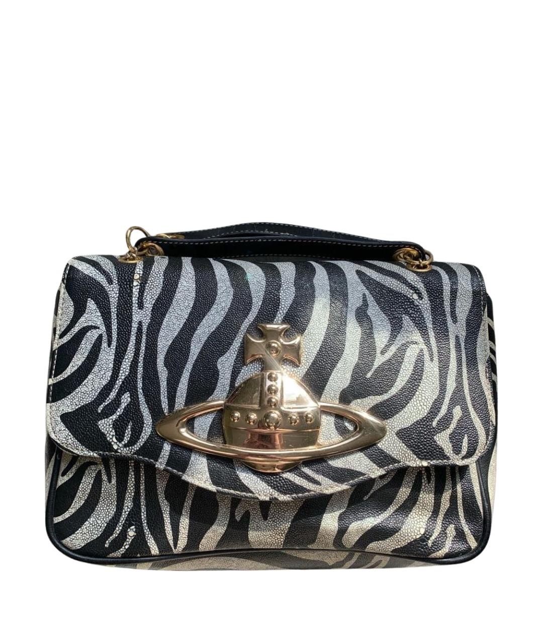 VIVIENNE WESTWOOD Серая кожаная сумка через плечо, фото 1