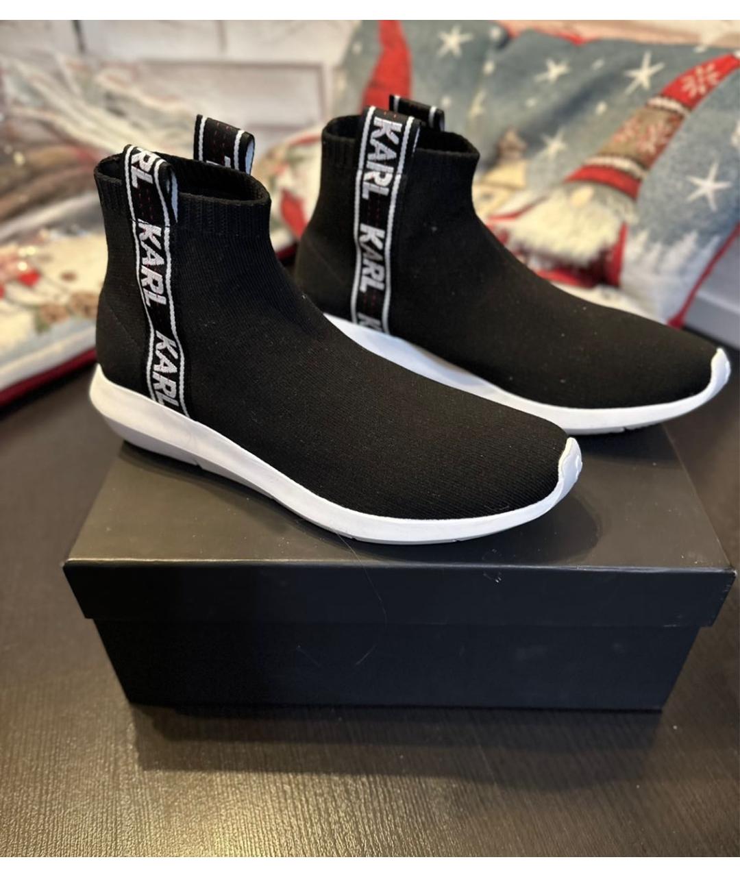 KARL LAGERFELD Черные текстильные ботинки, фото 6