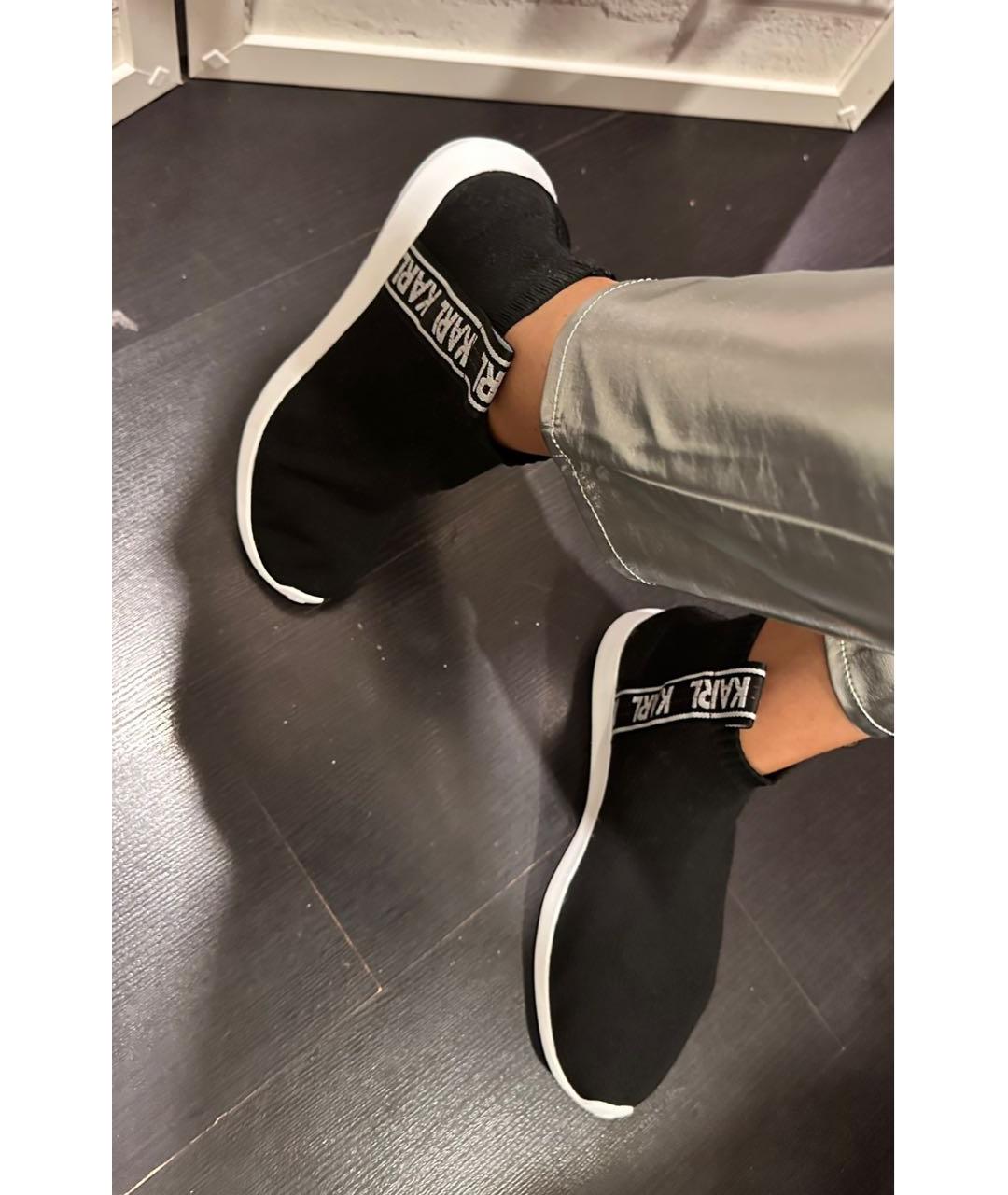 KARL LAGERFELD Черные текстильные ботинки, фото 4