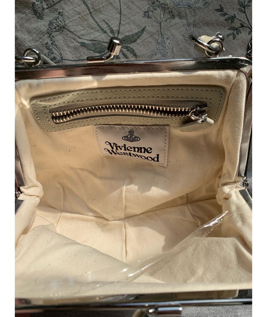 VIVIENNE WESTWOOD Коралловая льняная сумка через плечо, фото 4