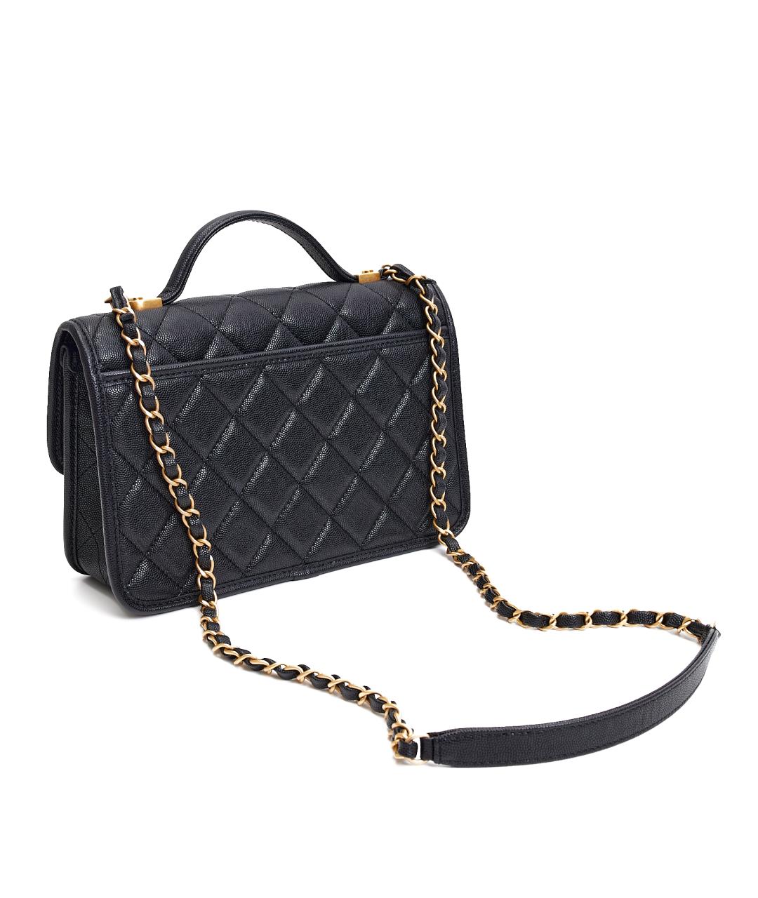 CHANEL Черная кожаная сумка через плечо, фото 4