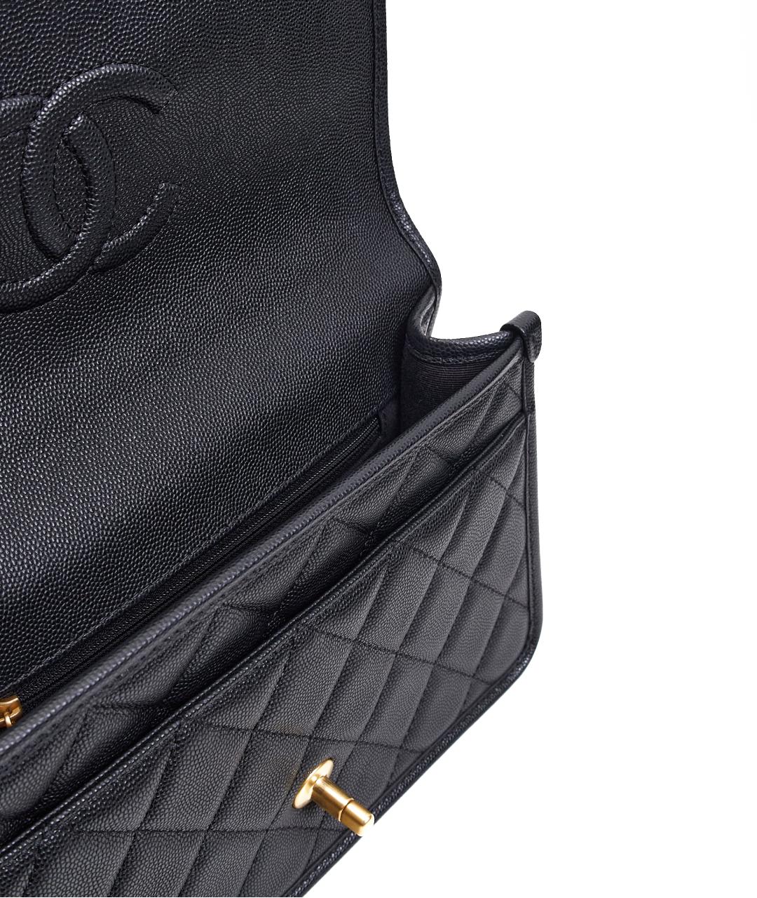 CHANEL Черная кожаная сумка через плечо, фото 7