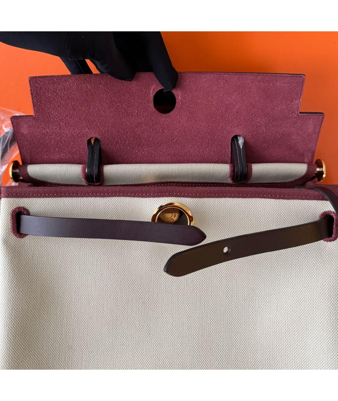 HERMES Серая сумка с короткими ручками, фото 4