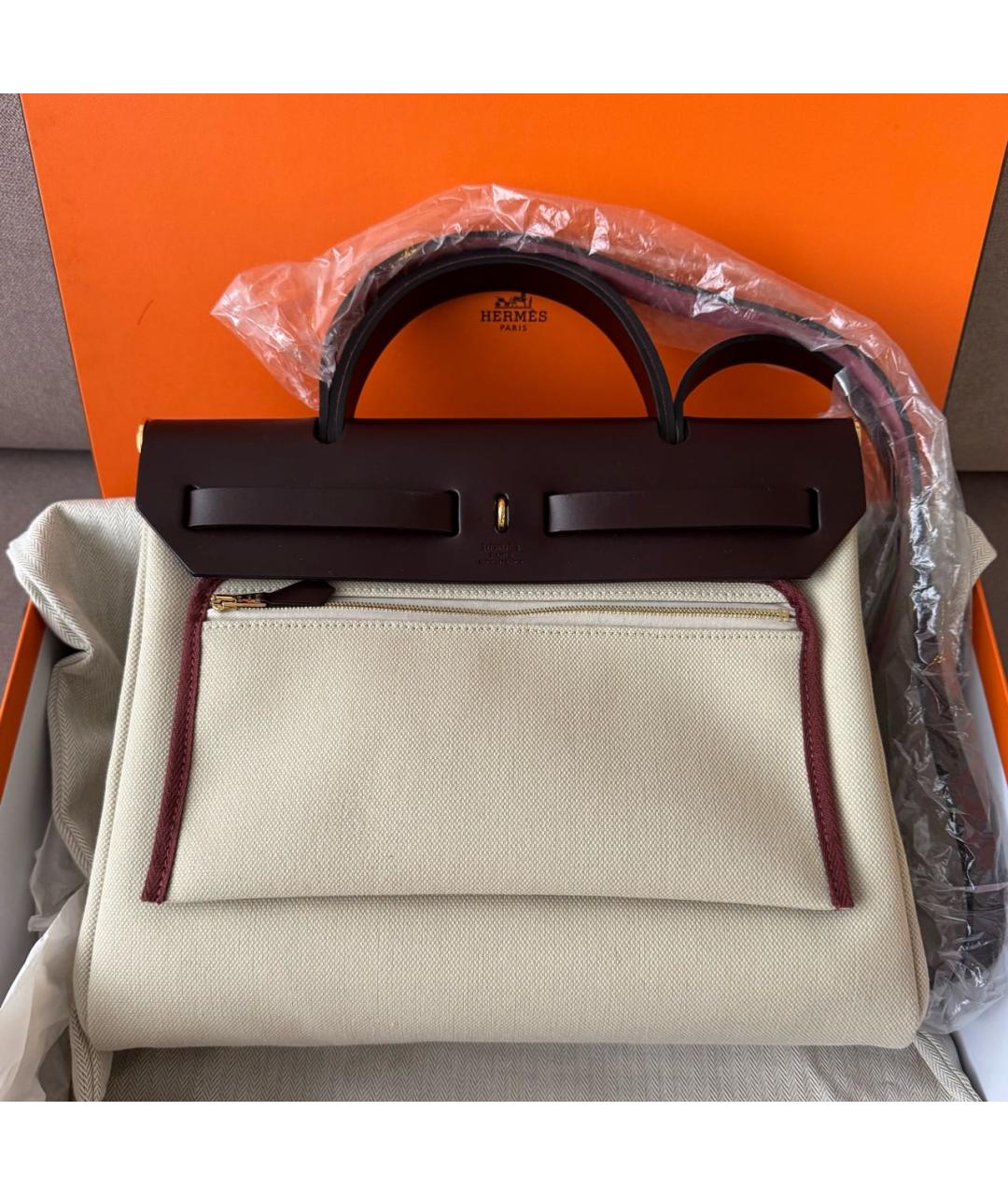 HERMES Серая сумка с короткими ручками, фото 3
