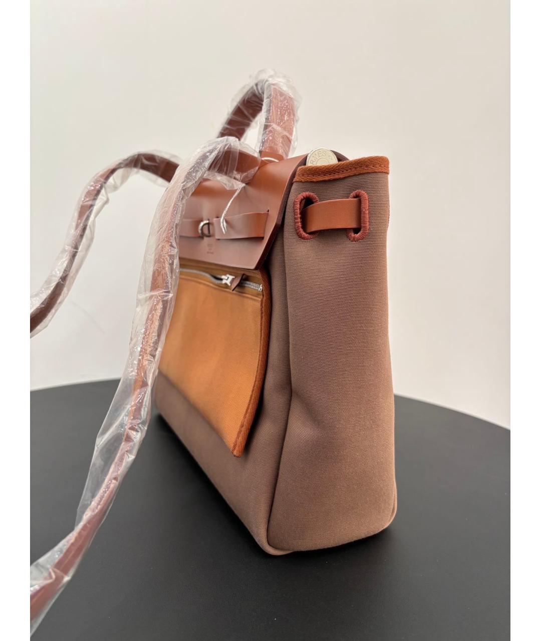 HERMES Коричневая сумка с короткими ручками, фото 3