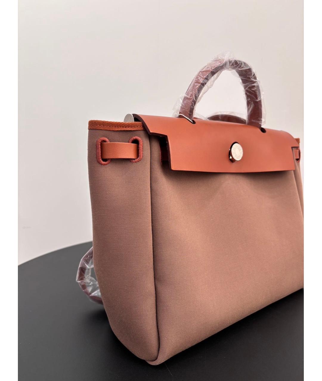 HERMES Коричневая сумка с короткими ручками, фото 2