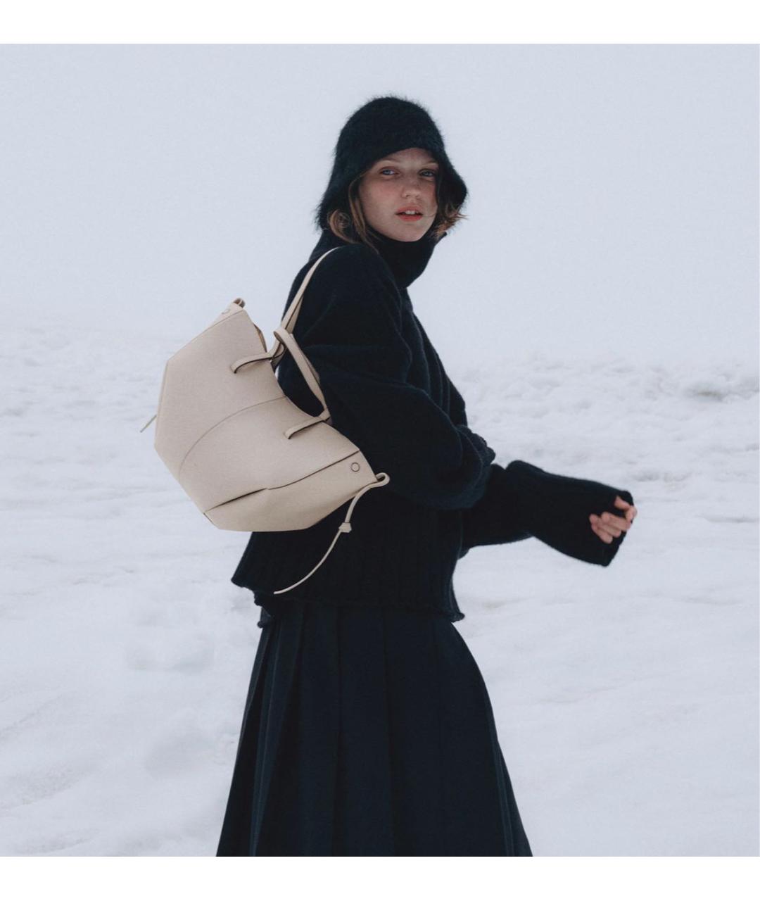 POLENE Кожаная сумка тоут, фото 3