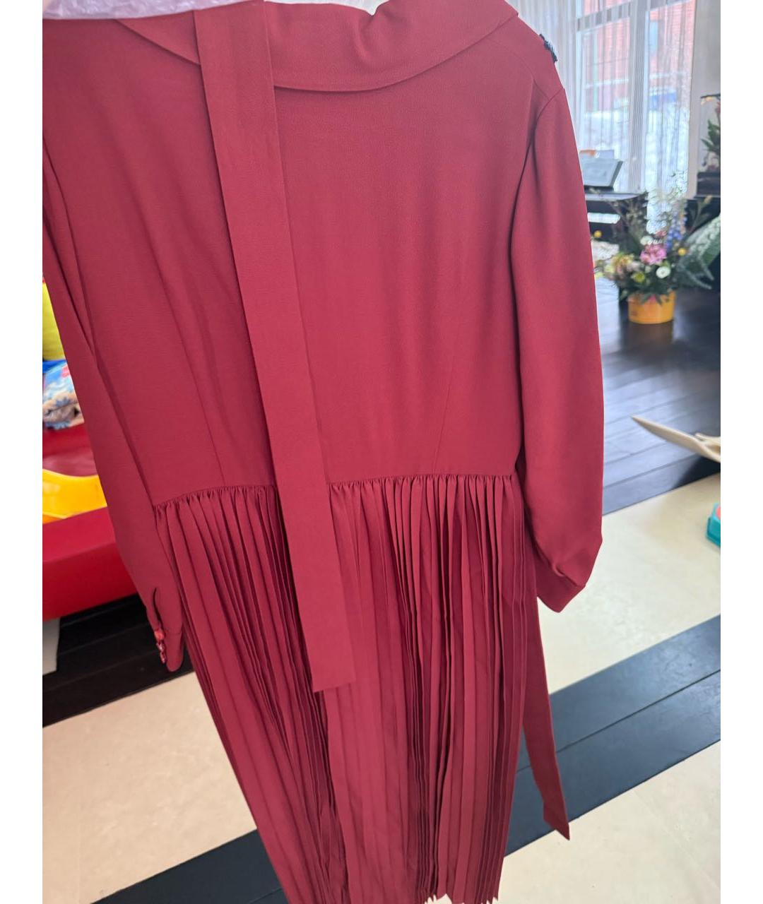ULYANA SERGEENKO Красное вискозное повседневное платье, фото 2