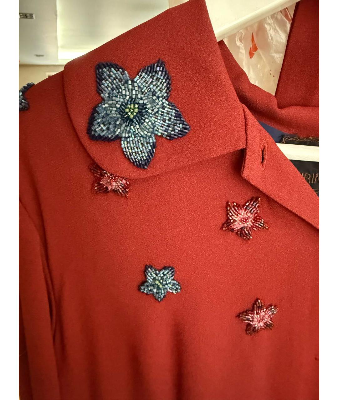 ULYANA SERGEENKO Красное вискозное повседневное платье, фото 5