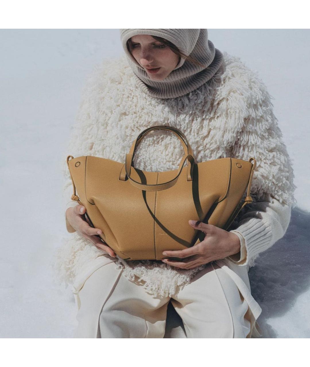 POLENE Кожаная сумка тоут, фото 4