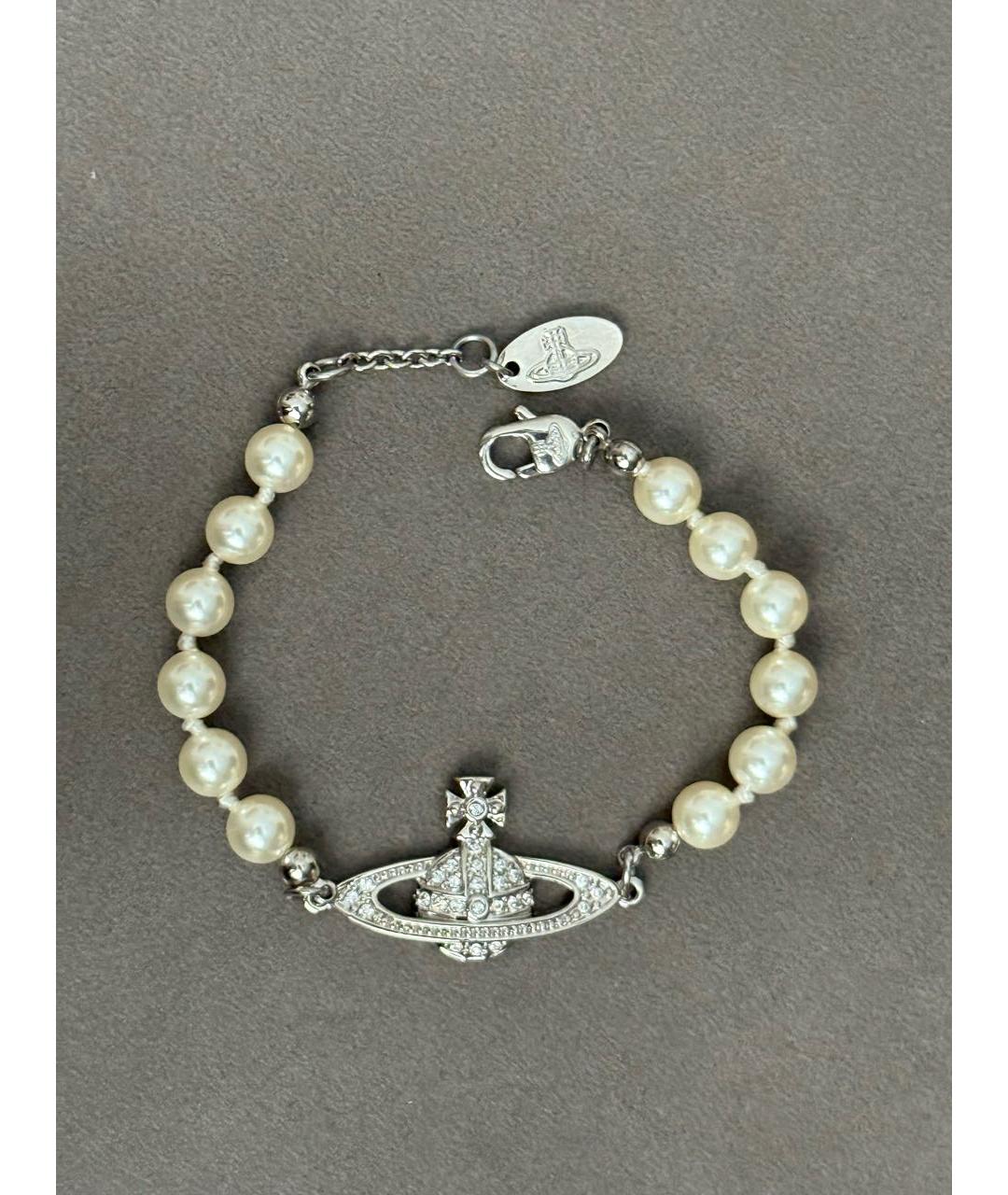 VIVIENNE WESTWOOD Серебрянный металлический браслет, фото 3