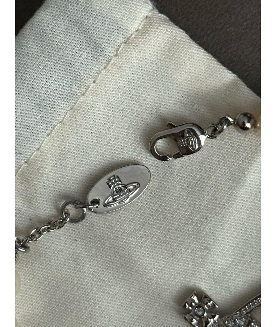 VIVIENNE WESTWOOD Серебрянный металлический браслет, фото 4