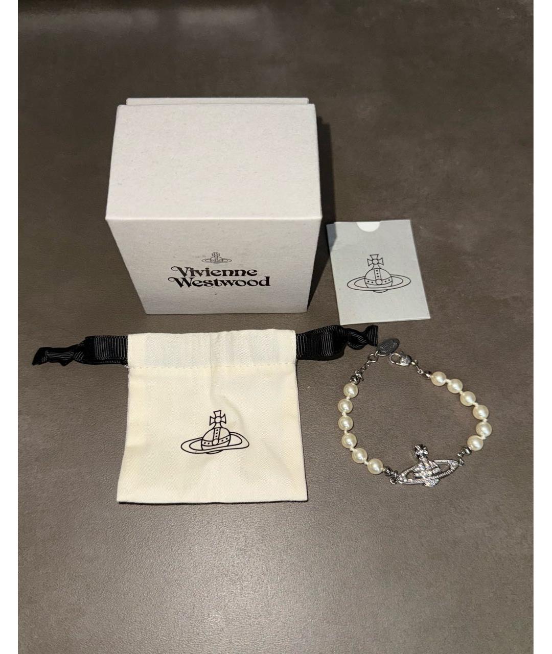 VIVIENNE WESTWOOD Серебрянный металлический браслет, фото 2