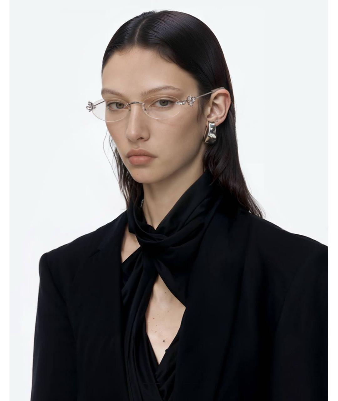 GENTLE MONSTER Серебряные металлические солнцезащитные очки, фото 2