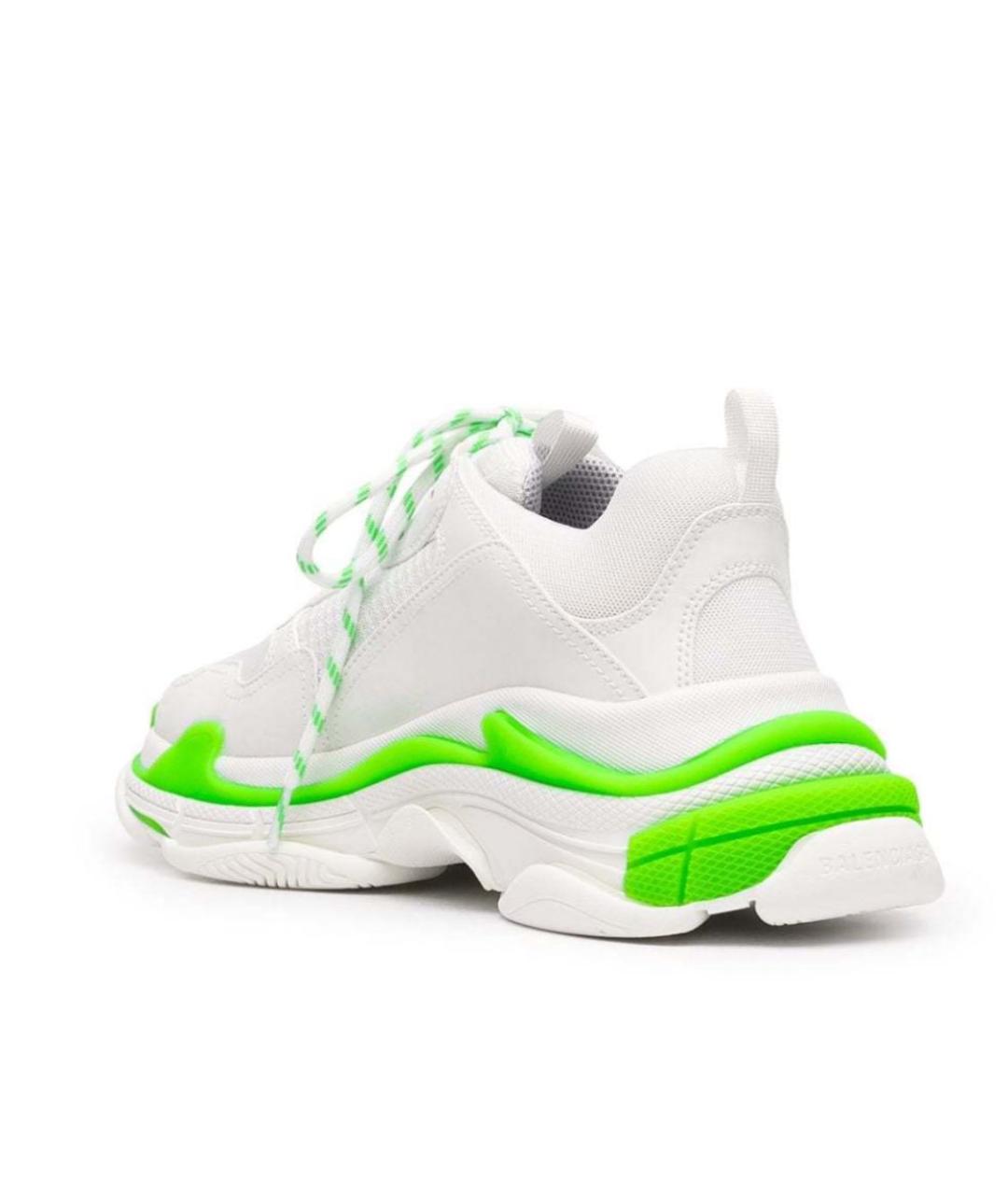 BALENCIAGA Белые текстильные низкие кроссовки / кеды, фото 4