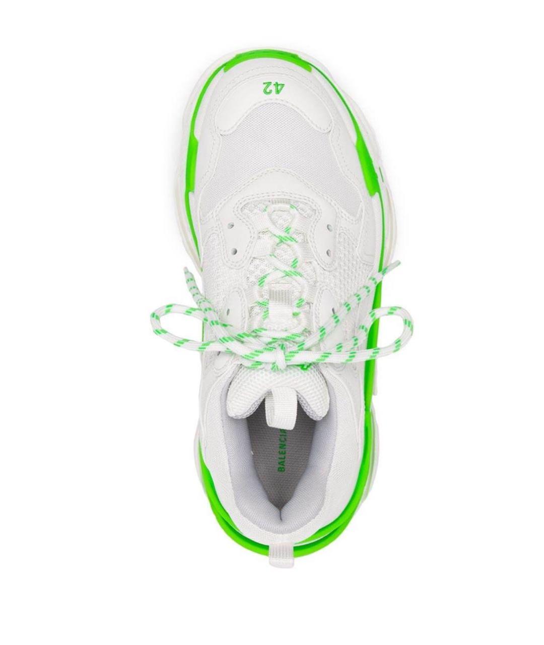 BALENCIAGA Белые текстильные низкие кроссовки / кеды, фото 3