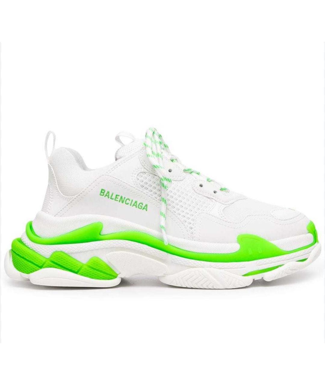 BALENCIAGA Белые текстильные низкие кроссовки / кеды, фото 7