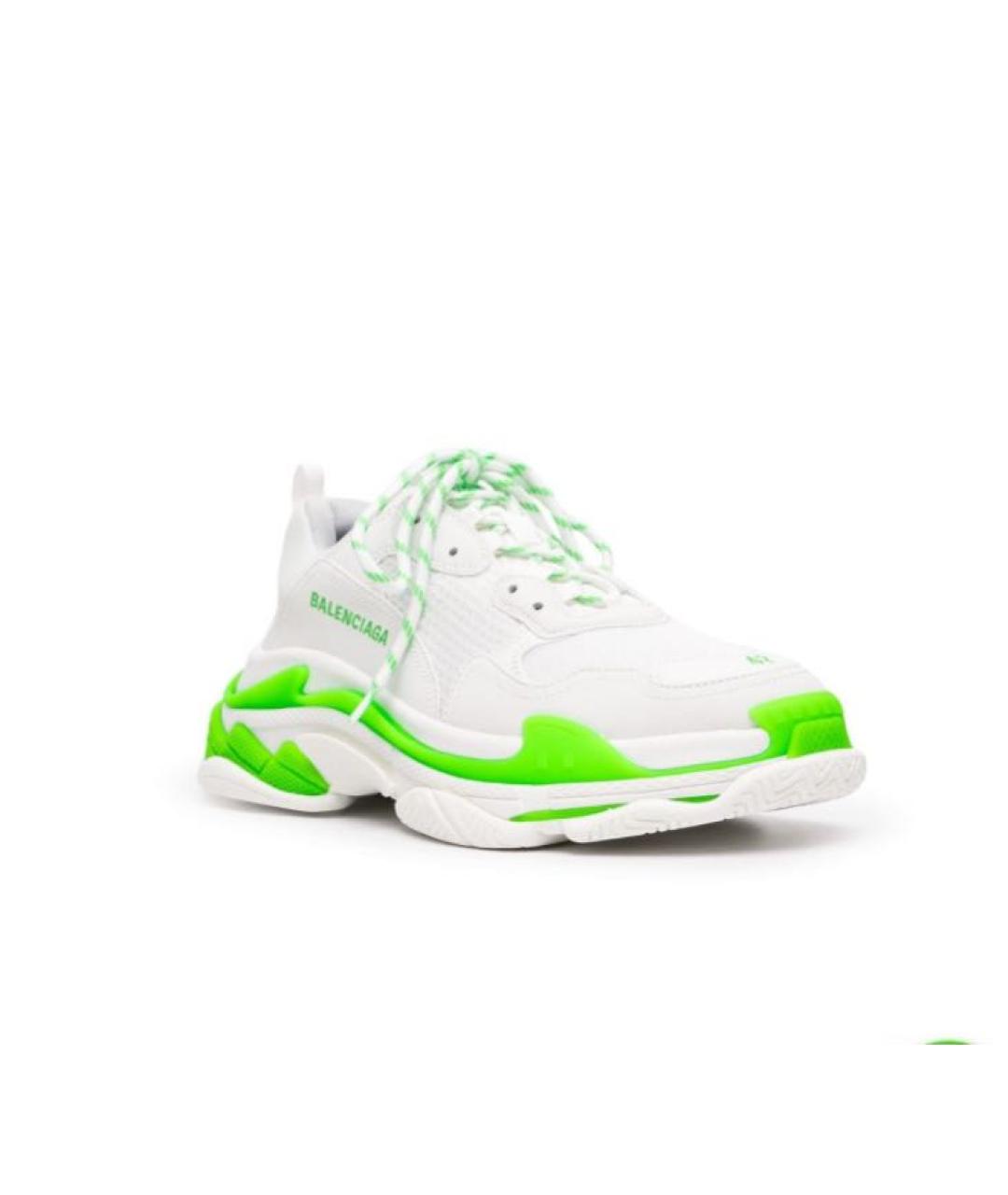 BALENCIAGA Белые текстильные низкие кроссовки / кеды, фото 2