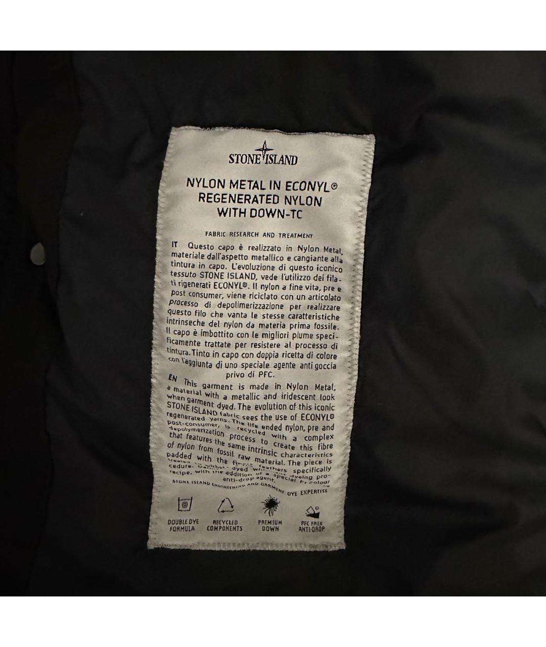 STONE ISLAND Черный пуховик, фото 3