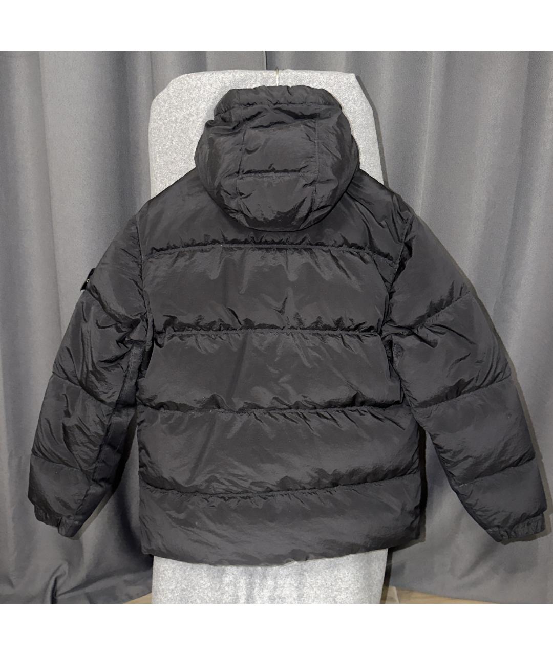 STONE ISLAND Черный пуховик, фото 2