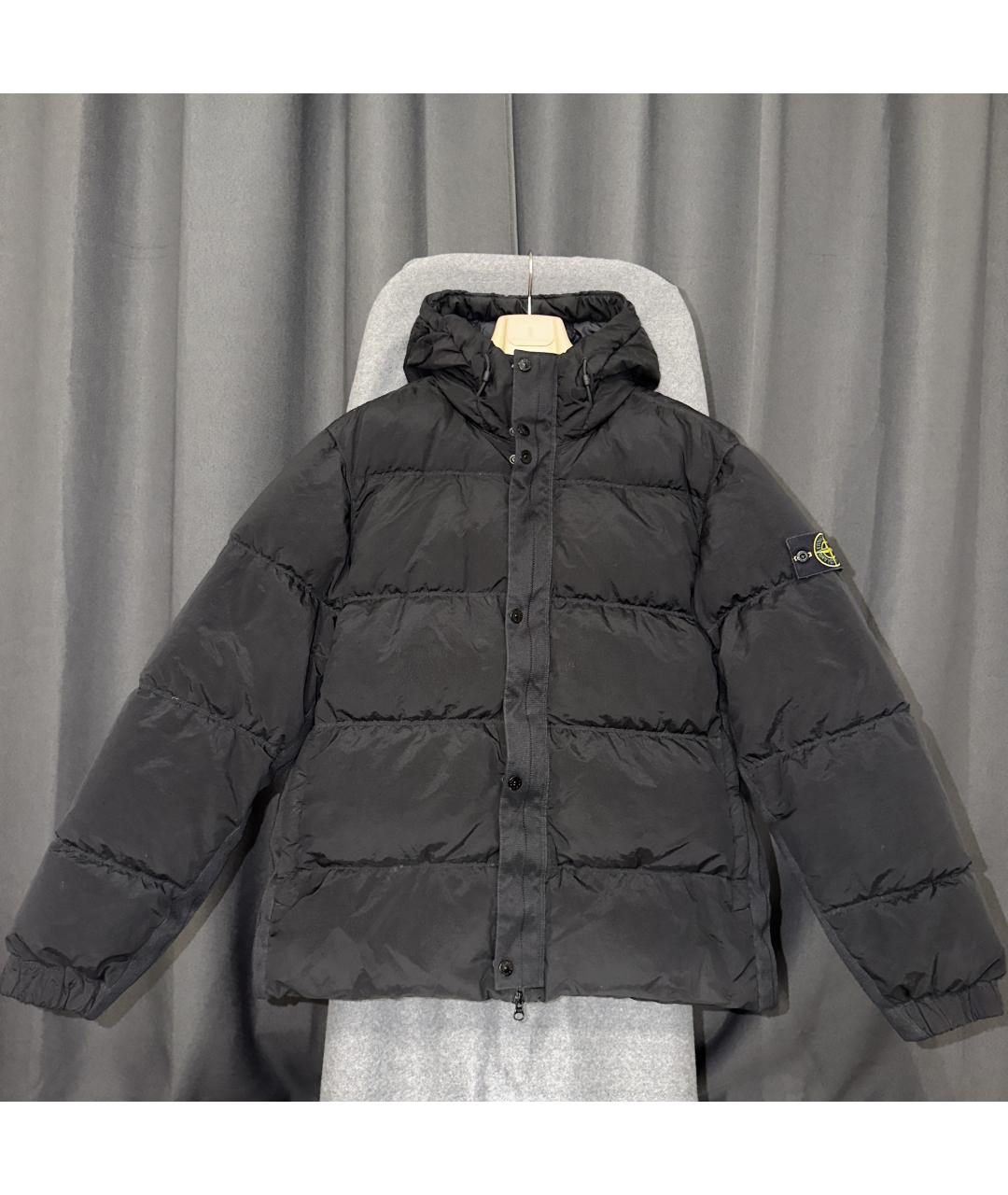 STONE ISLAND Черный пуховик, фото 5