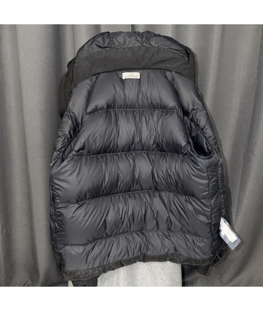 STONE ISLAND Черный пуховик, фото 3