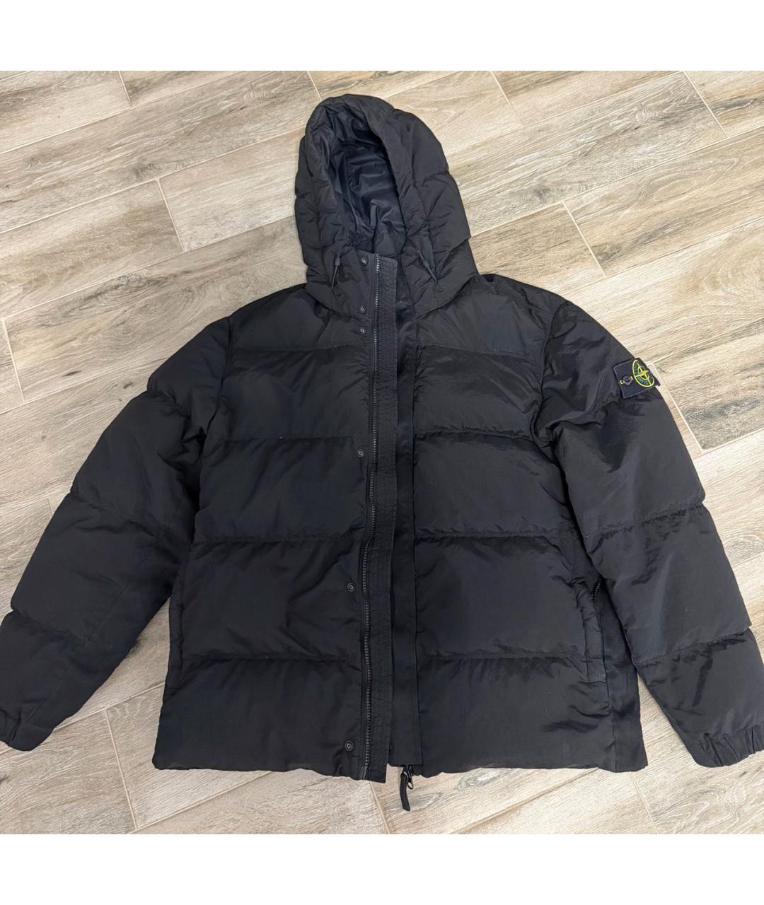 STONE ISLAND Черный пуховик, фото 4