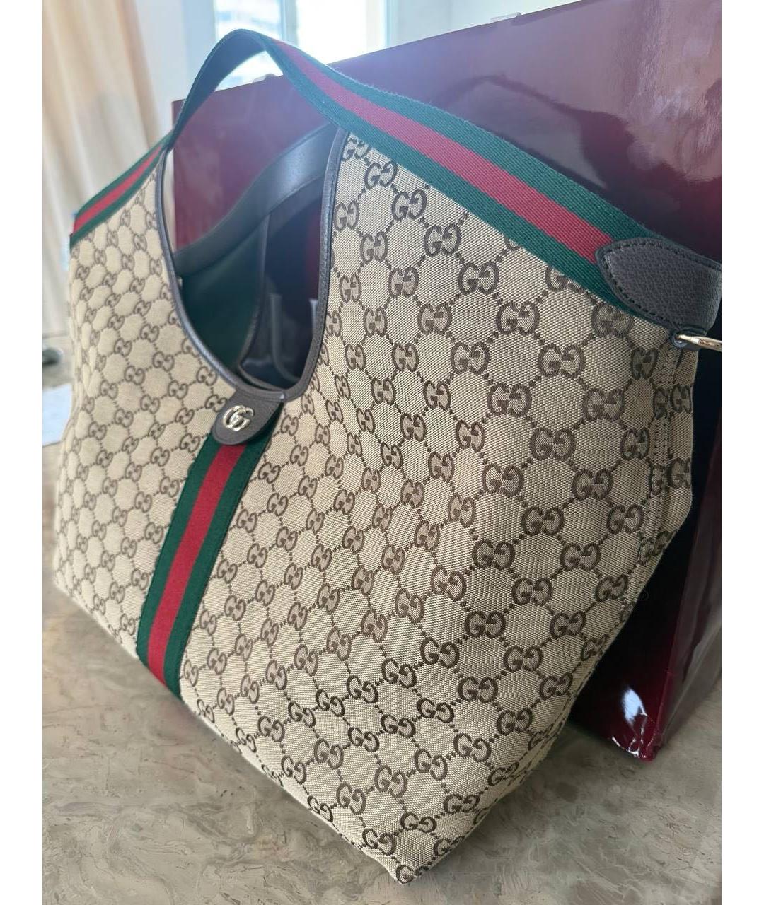 GUCCI Бежевая сумка тоут, фото 2