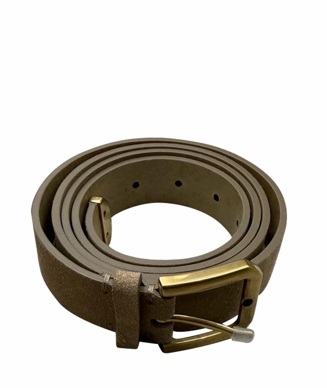 BRUNELLO CUCINELLI Бежевый кожаный ремень, фото 1