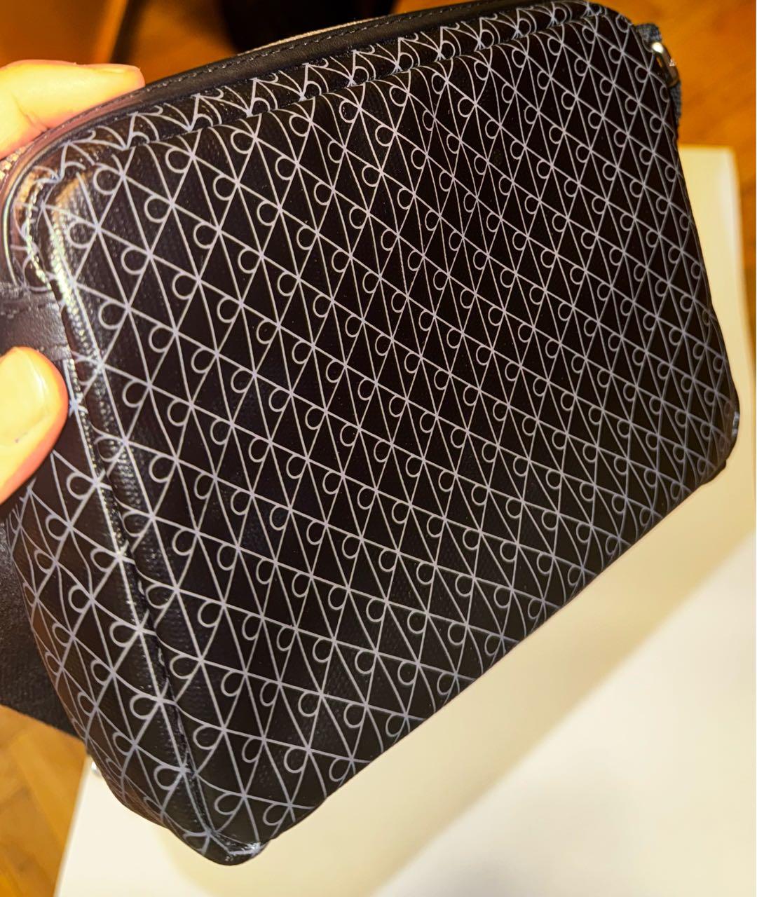 CALVIN KLEIN Черная кожаная сумка на плечо, фото 6