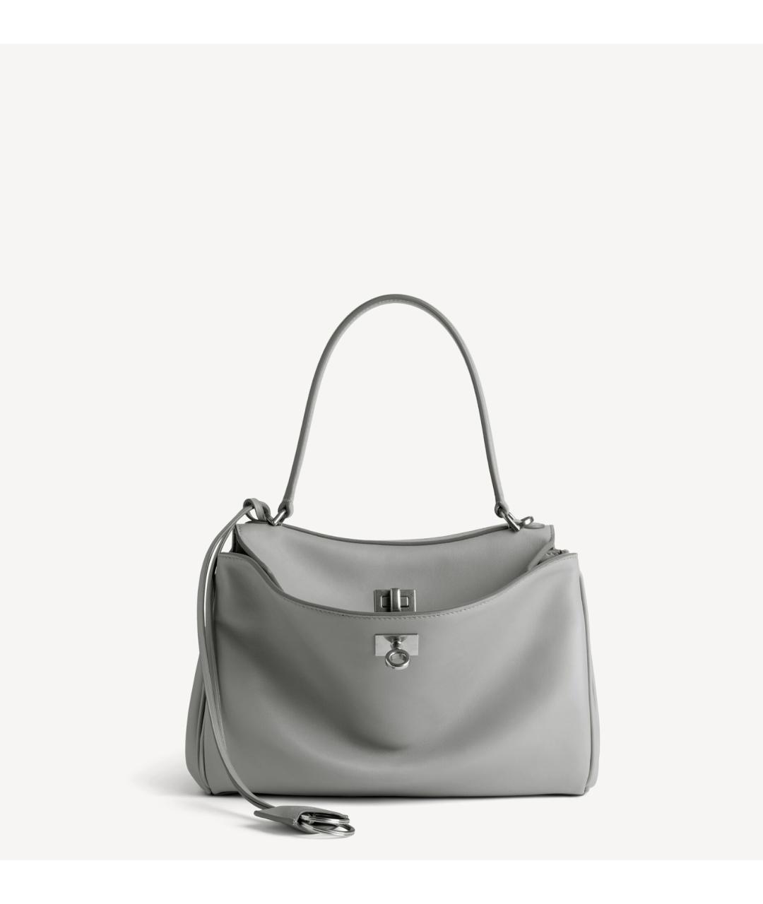 BALENCIAGA Серая кожаная сумка тоут, фото 8