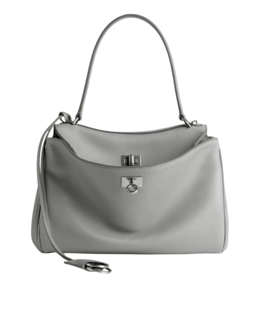 BALENCIAGA Серая кожаная сумка тоут, фото 1