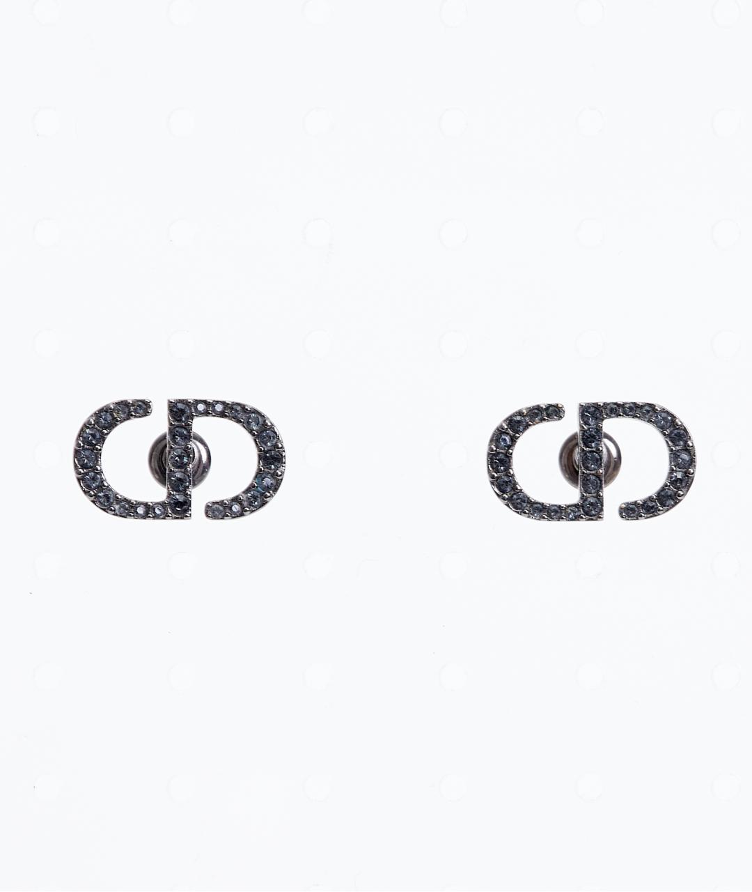 CHRISTIAN DIOR Черные металлические серьги, фото 1