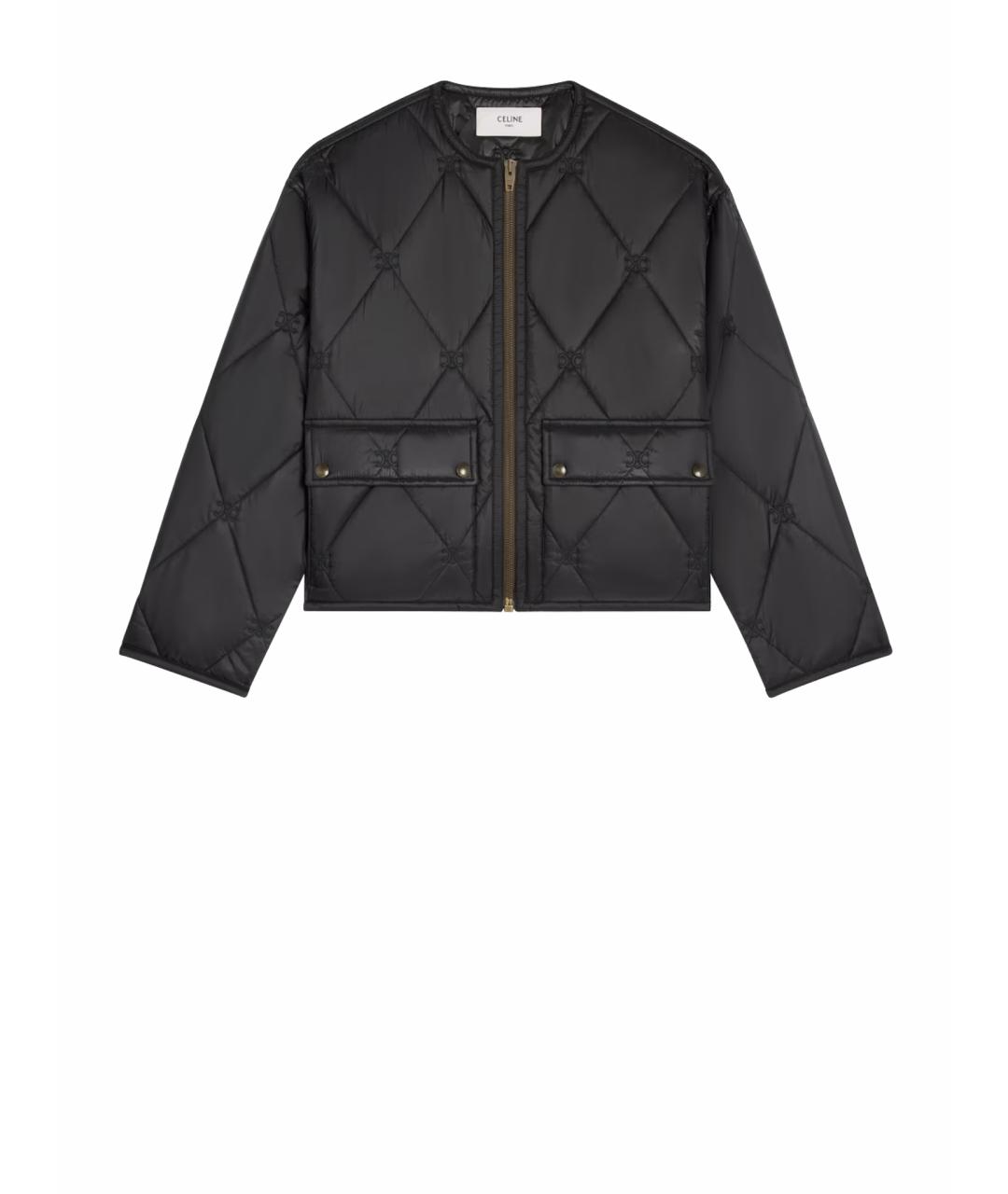 CELINE Черная полиэстеровая куртка, фото 1