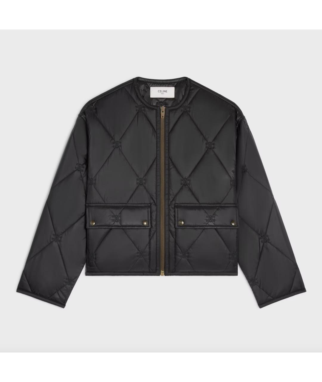 CELINE Черная полиэстеровая куртка, фото 4