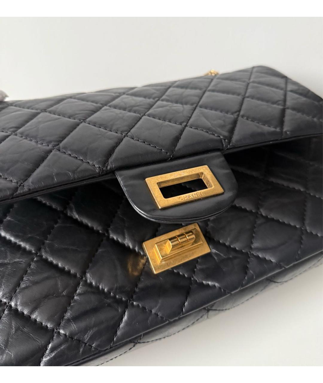 CHANEL Черная кожаная сумка через плечо, фото 8