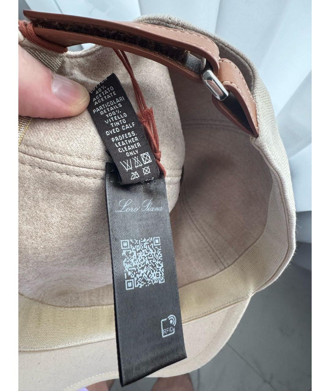 LORO PIANA Бежевая хлопковая кепка/бейсболка, фото 6