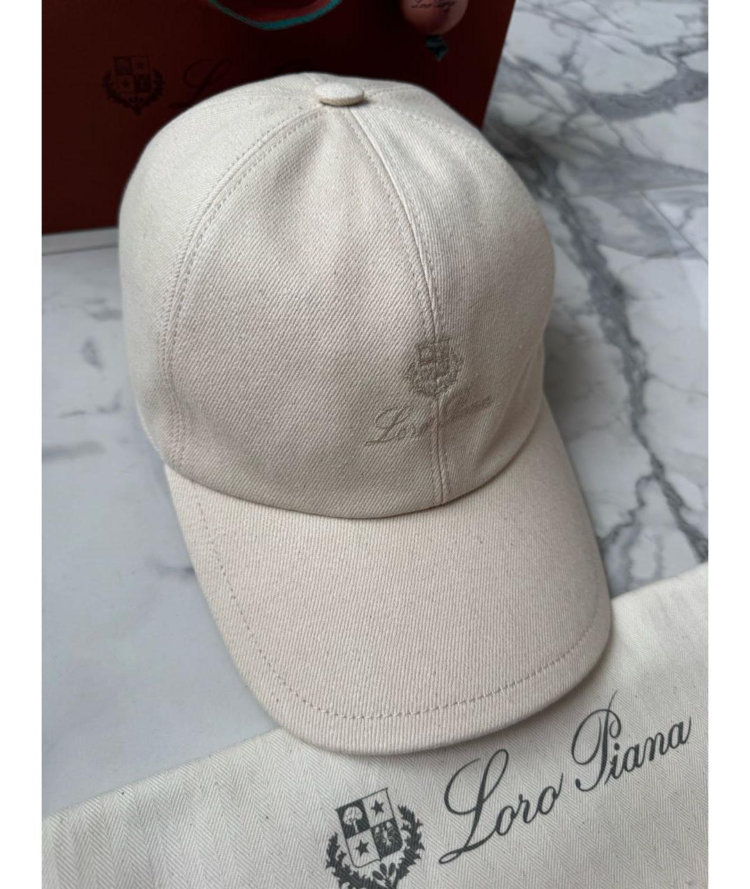 LORO PIANA Бежевая хлопковая кепка/бейсболка, фото 4