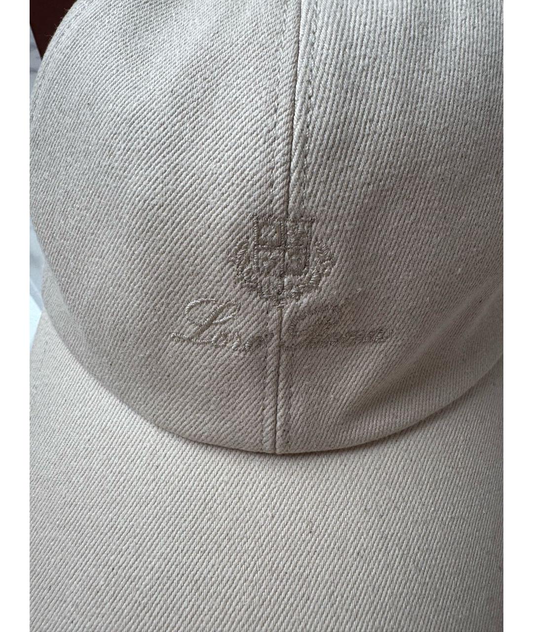 LORO PIANA Бежевая хлопковая кепка/бейсболка, фото 2