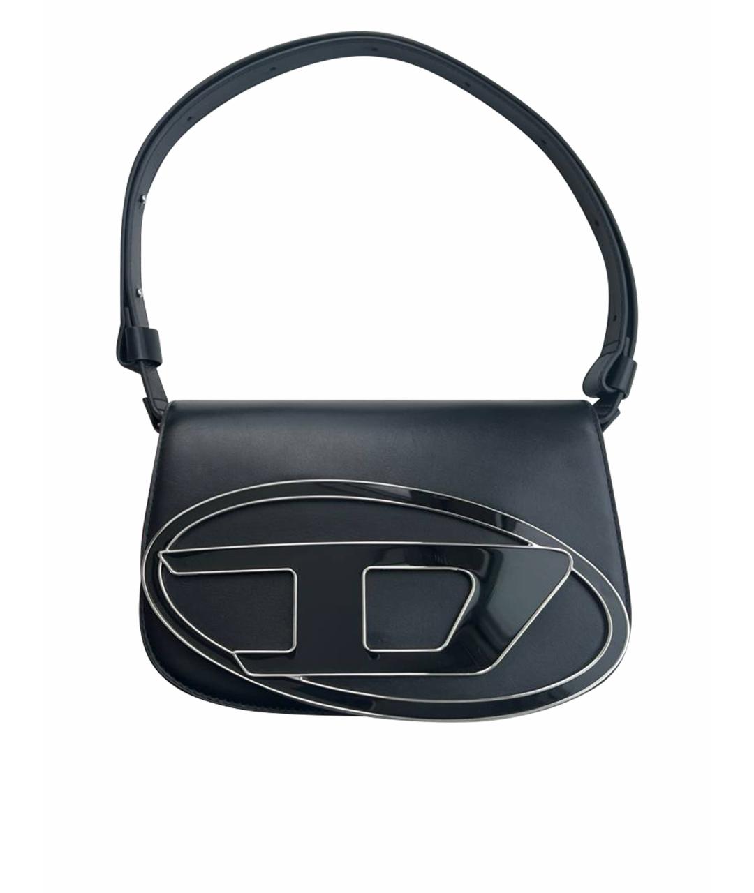 DIESEL Черная кожаная сумка через плечо, фото 1