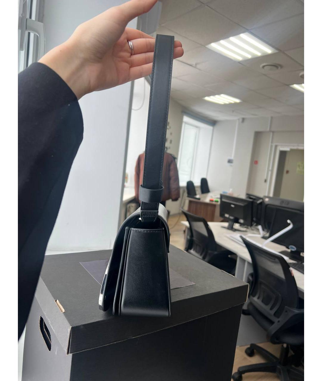 DIESEL Черная кожаная сумка через плечо, фото 6