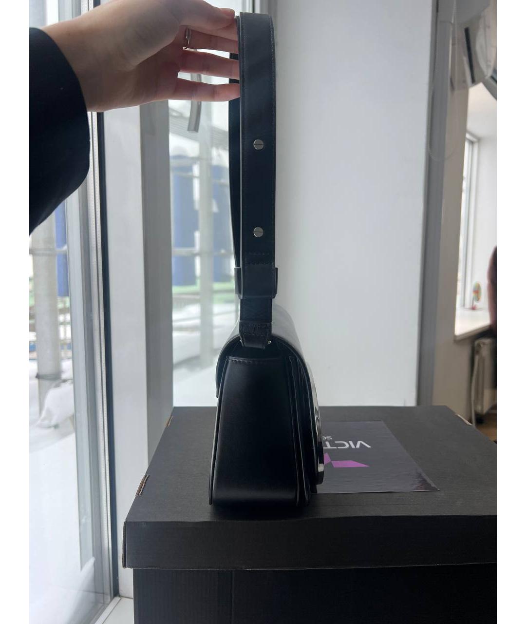 DIESEL Черная кожаная сумка через плечо, фото 5